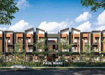Ilustrasi Paul Marc, ruko di kawasan bisnis terpadu Triniti Land di Batam, Marc’s Boulevard